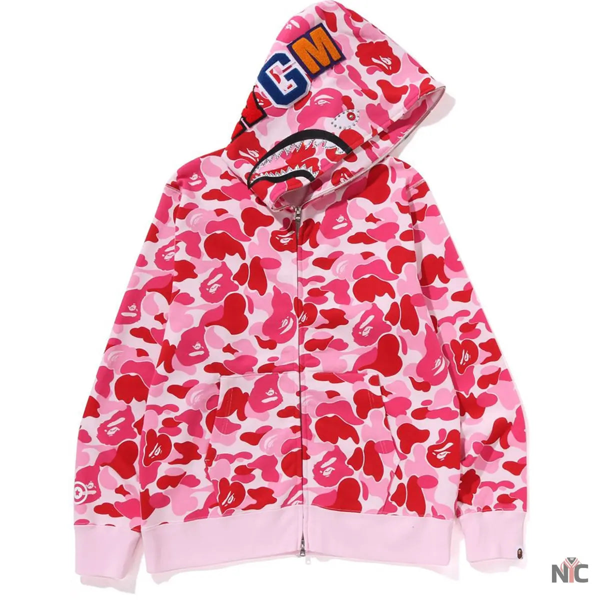 Abc Camo Crystal Stone Shark Full Zip Hoodie Mens NYC Jackets