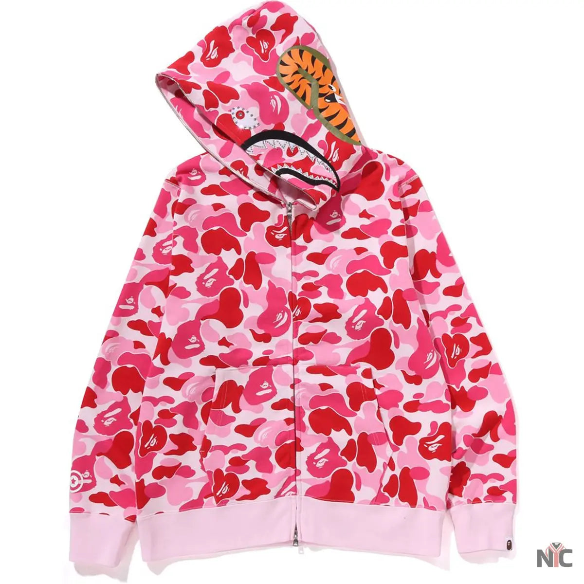 Abc Camo Crystal Stone Shark Full Zip Hoodie Mens NYC Jackets