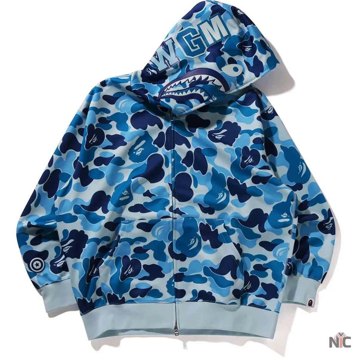 Abc Camo Polyester Relaxed Fit Shark Full Zip Hoodie M NYC Jackets