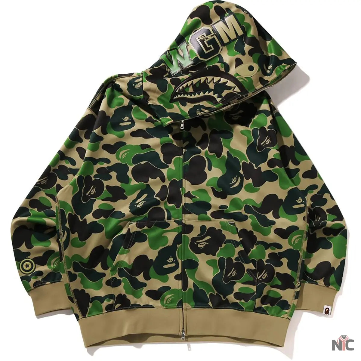 Abc Camo Polyester Relaxed Fit Shark Full Zip Hoodie M NYC Jackets
