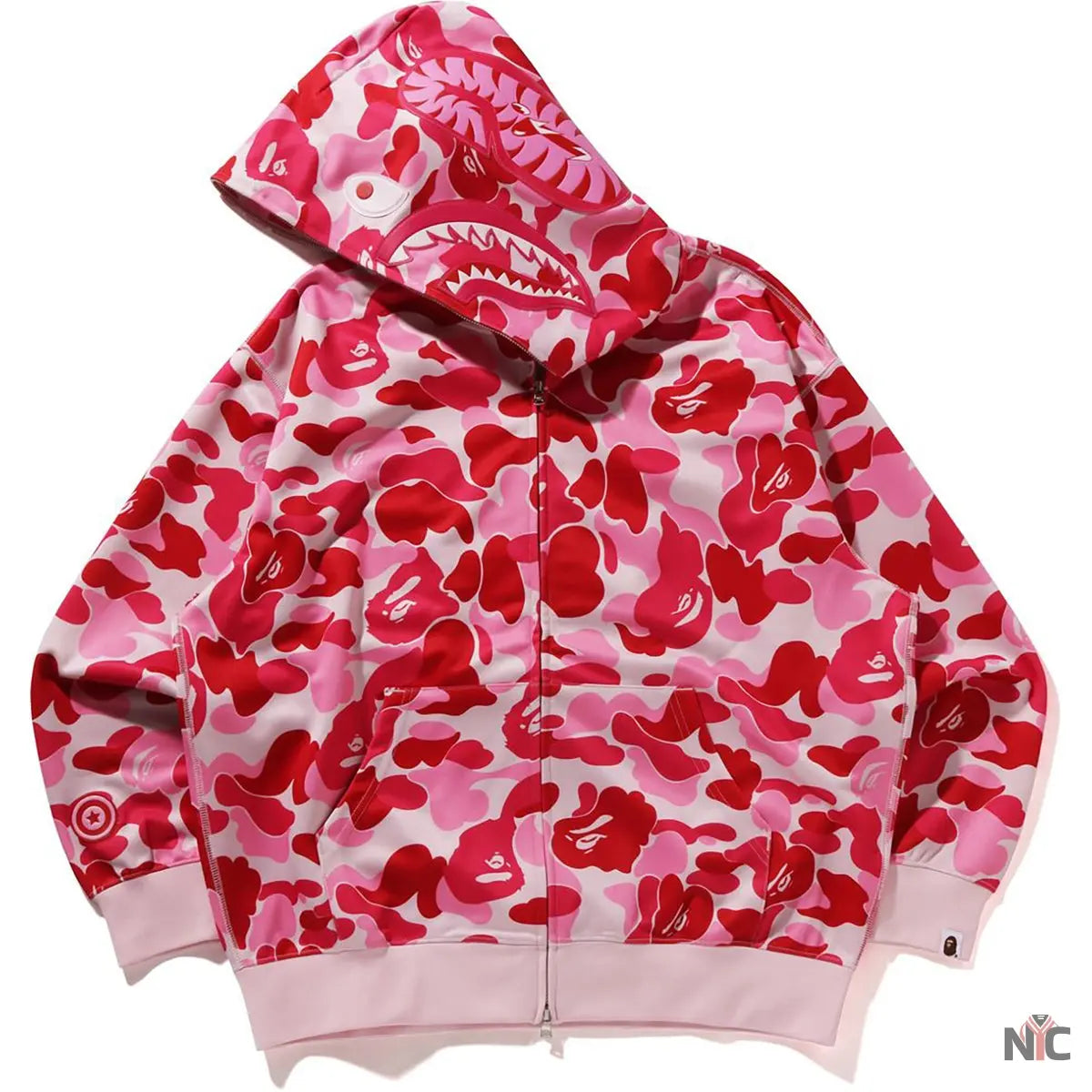 Abc Camo Polyester Relaxed Fit Shark Full Zip Hoodie M NYC Jackets