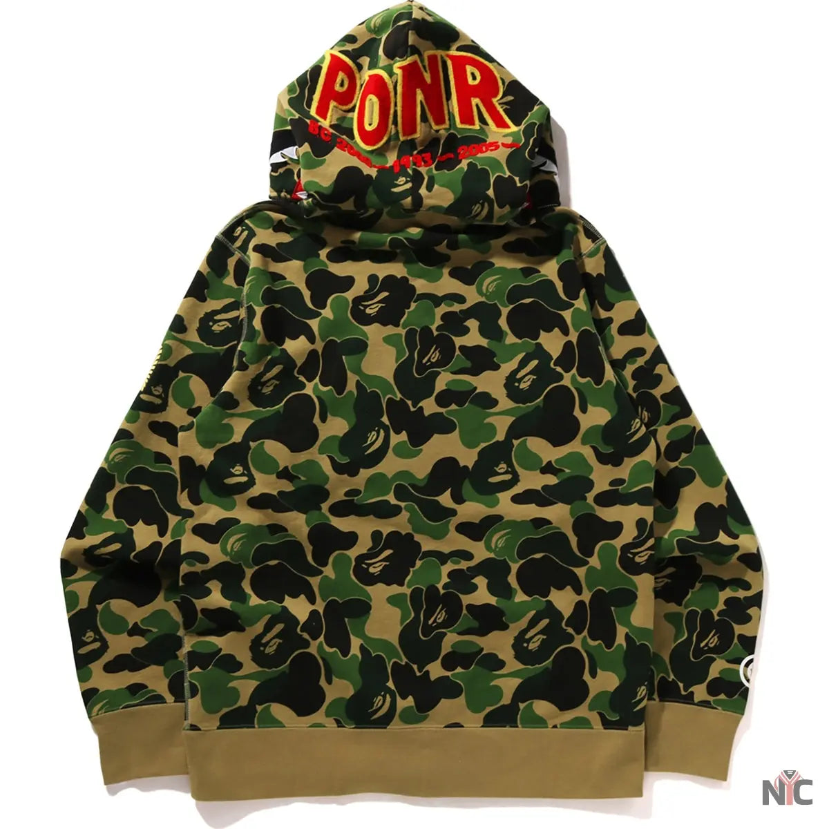 Abc Camo Shark Full Zip Hoodie Mens NYC Jackets