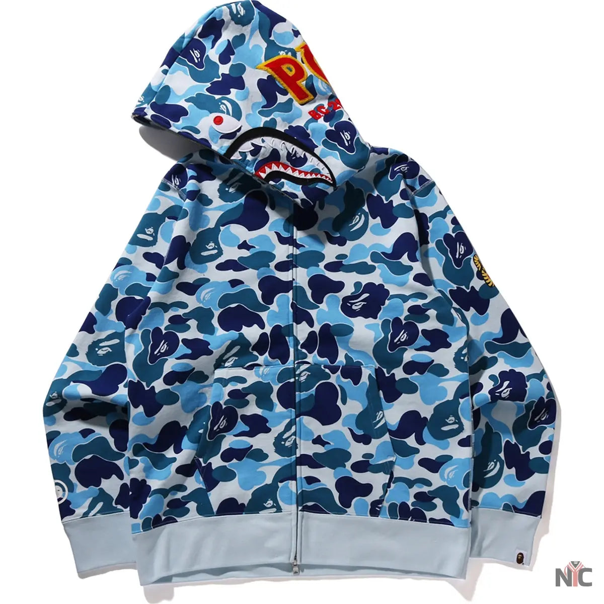 Abc Camo Shark Full Zip Hoodie Mens NYC Jackets