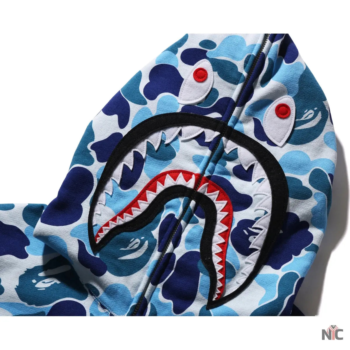 Abc Camo Shark Full Zip Hoodie Mens NYC Jackets