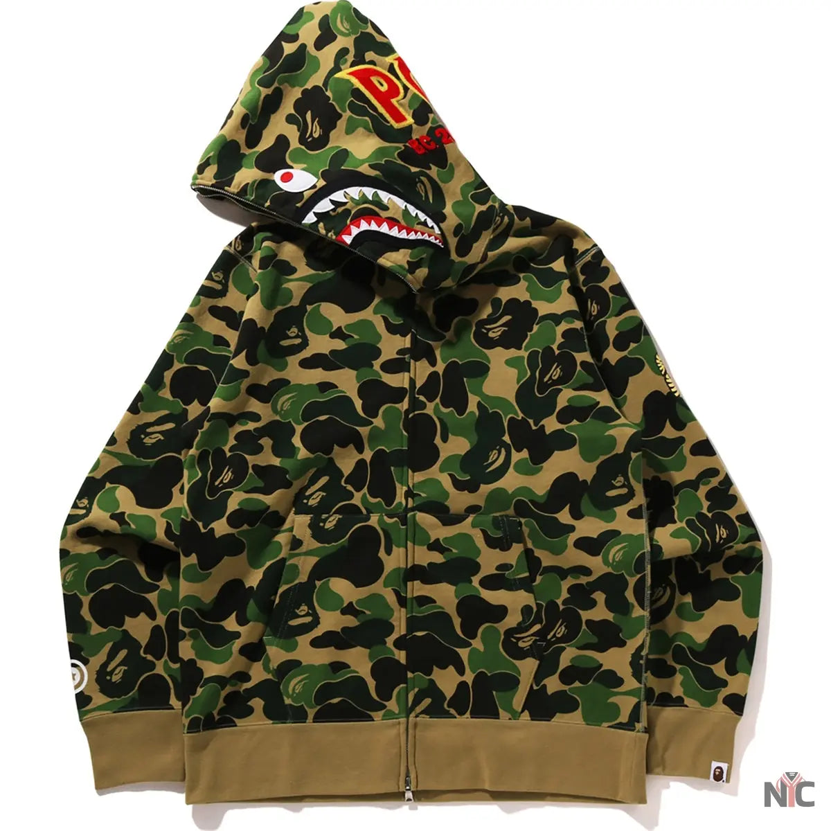 Abc Camo Shark Full Zip Hoodie Mens NYC Jackets