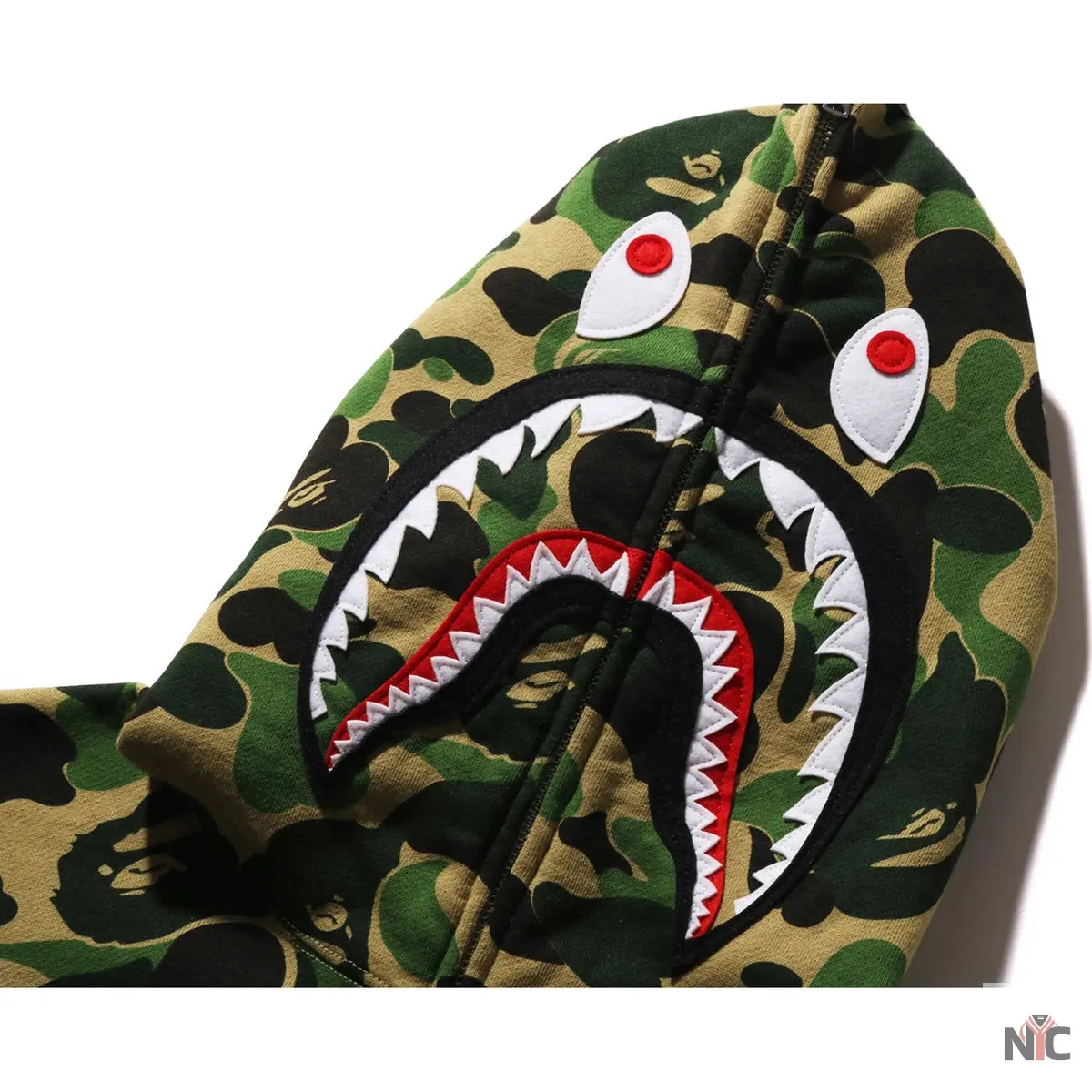 Abc Camo Shark Full Zip Hoodie Mens NYC Jackets