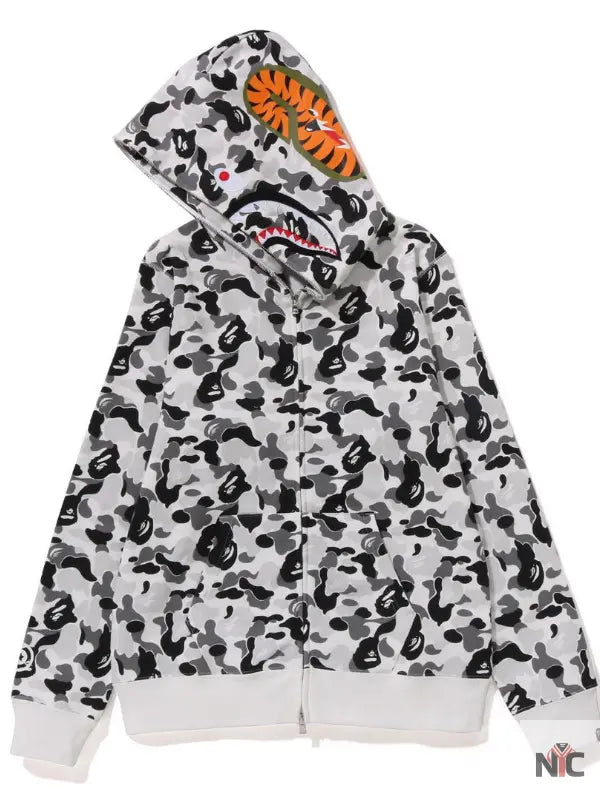 Abc Camo Shark Full Zip Hoodie NYC Jackets