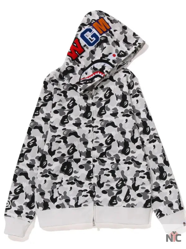 Abc Camo Shark Full Zip Hoodie NYC Jackets