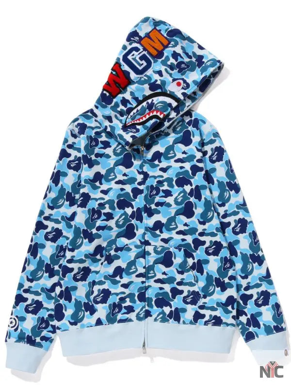 Abc Camo Shark Full Zip Hoodie NYC Jackets
