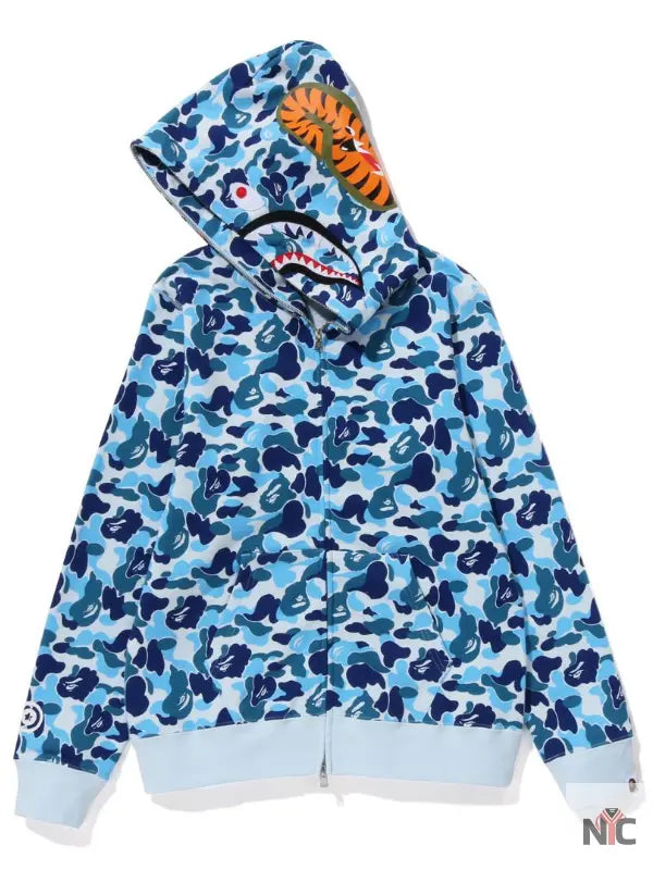 Abc Camo Shark Full Zip Hoodie NYC Jackets