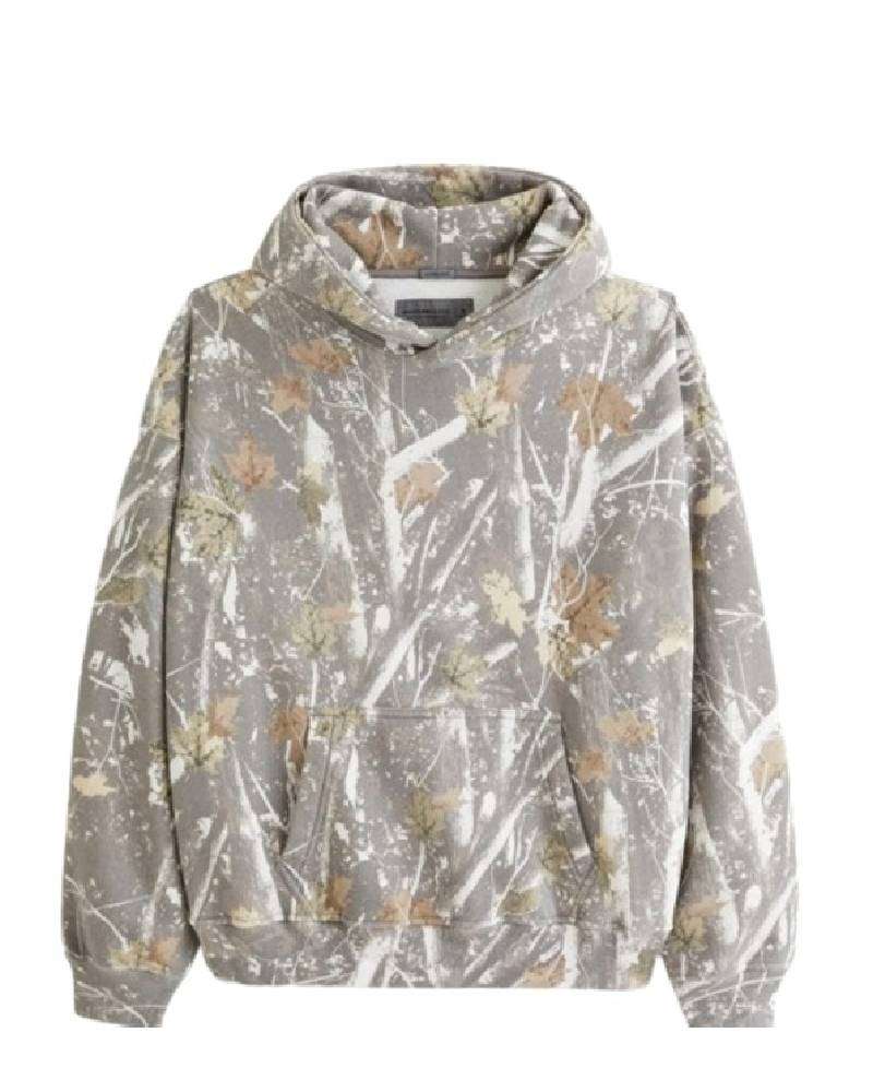 Abercrombie Camo Cream and Green Hoodie NYC Jackets