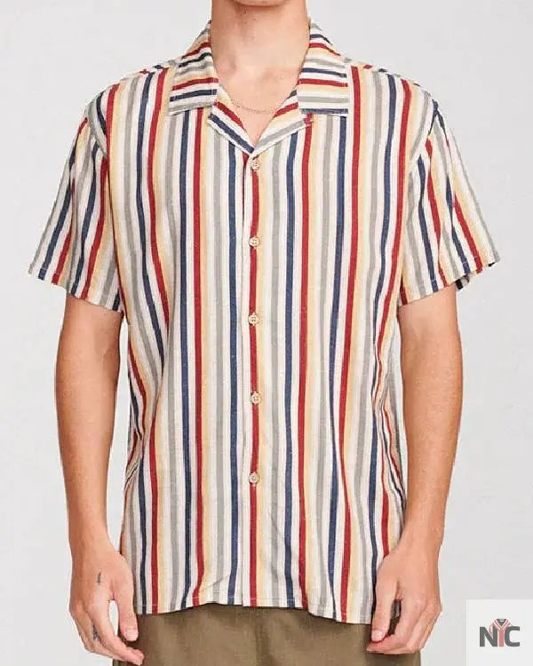 Access Hollywood Scott Evans Striped Short Sleeve Shirt NYC Jackets