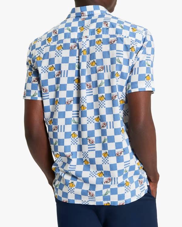 Access Daily Paul Zahn Blue and White Check Shirt NYC Jackets