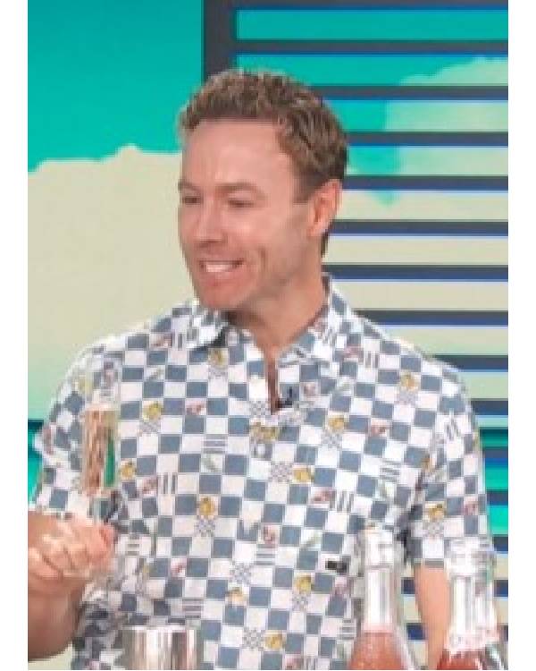 Access Daily Paul Zahn Blue and White Check Shirt NYC Jackets