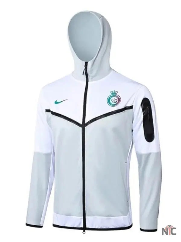 Al Nassr Tech Cristiano Ronaldo White Hooded Jacket NYC Jackets