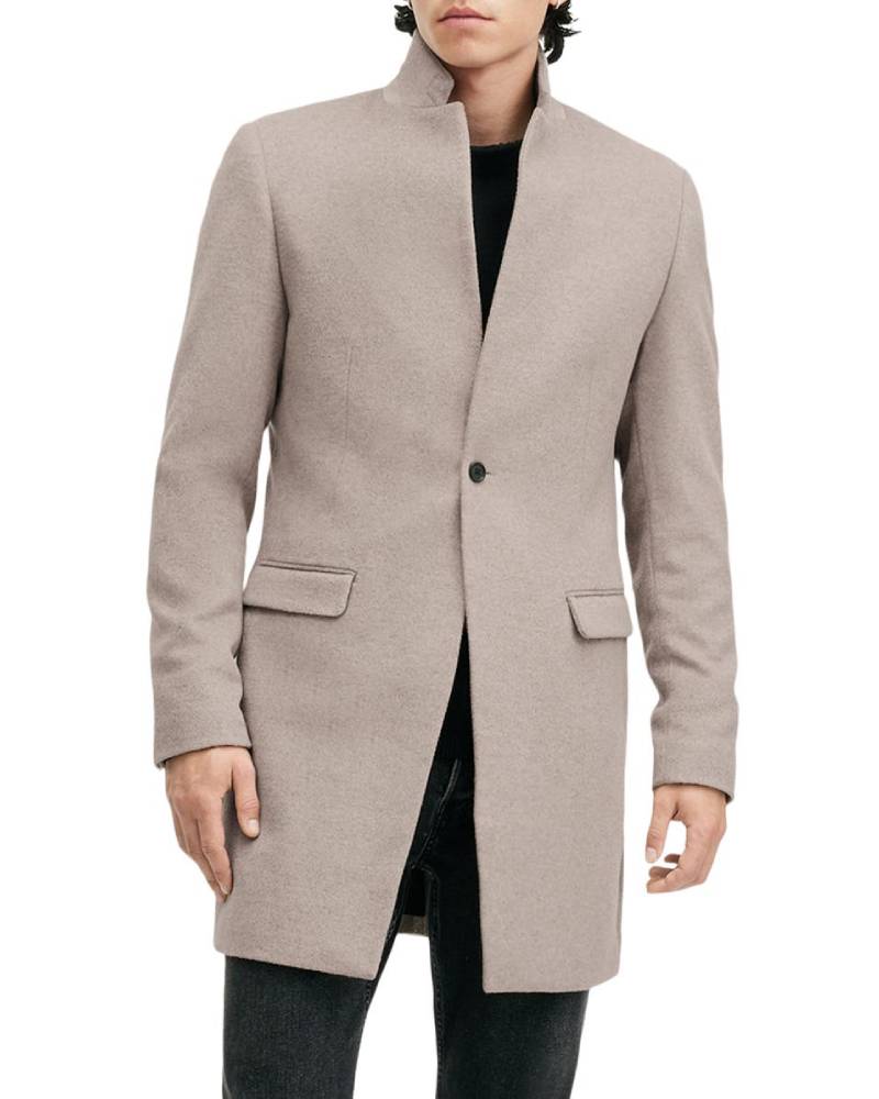 All Saints Oatmeal White Hargrove Coat