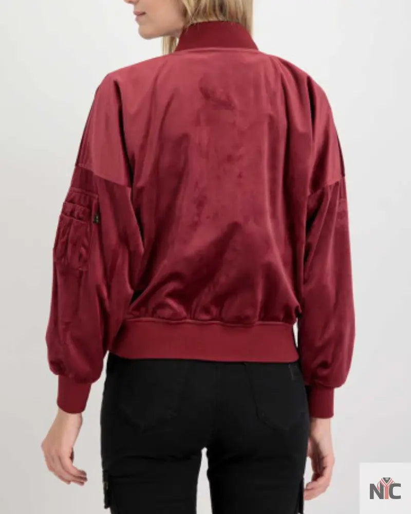 Alpha Industries Ma-1 Burgundy Bomber Jacket NYC Jackets
