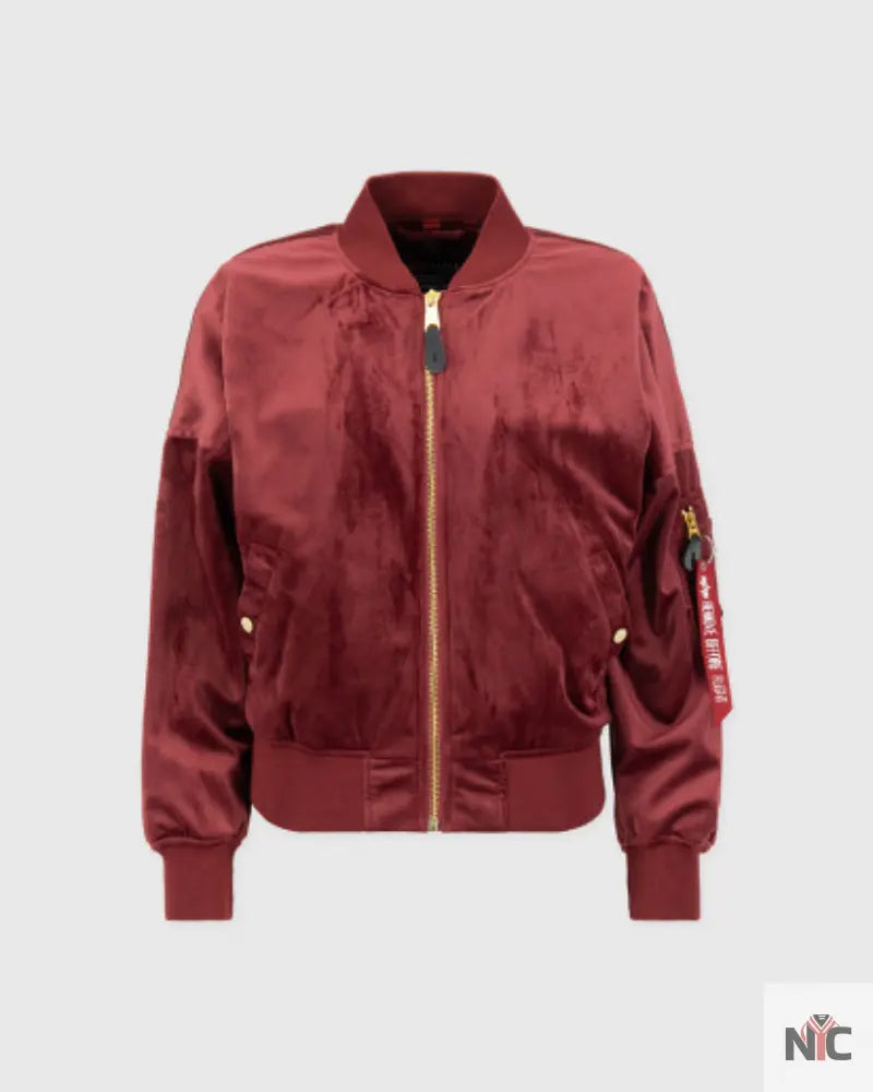 Alpha Industries Ma-1 Burgundy Bomber Jacket NYC Jackets