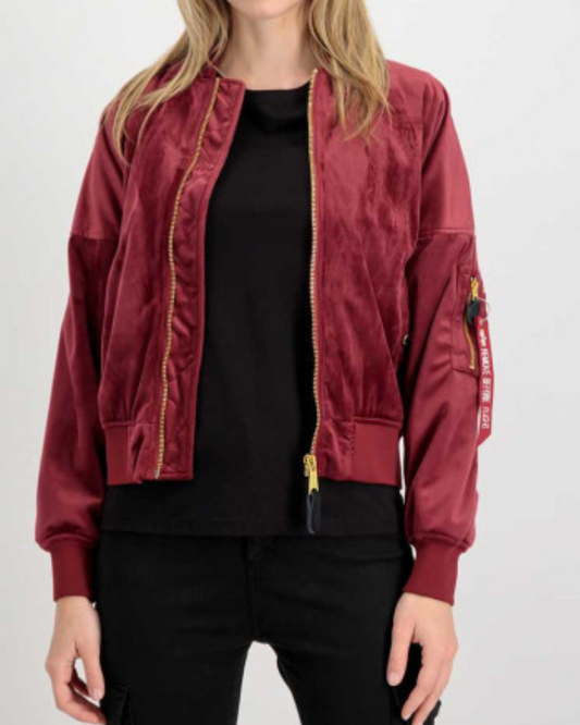 Alpha Industries Ma-1 Burgundy Bomber Jacket