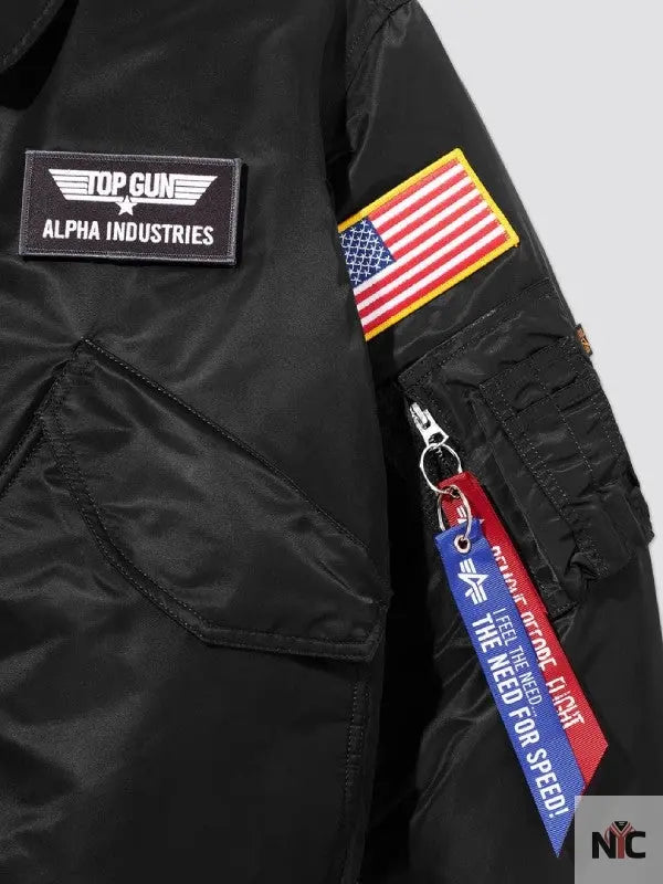 Alpha X Top Gun Bomber Black Jacket NYC Jackets
