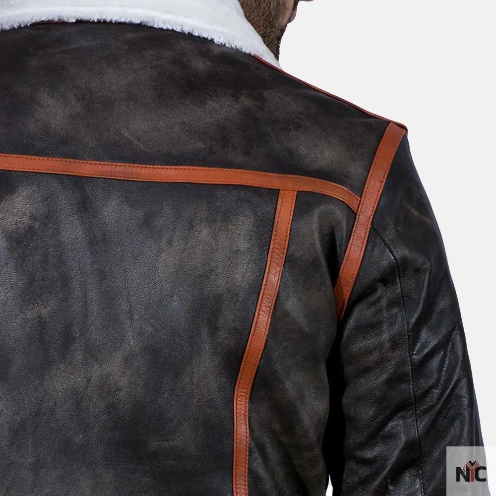 Alpine Brown Fur Leather Jacket NYC Jackets