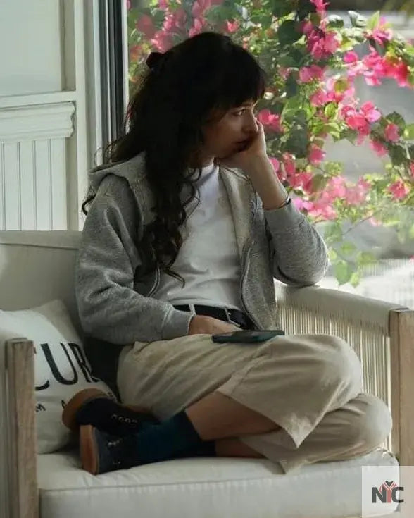 Am I OK? Dakota Johnson Grey Hoodie NYC Jackets