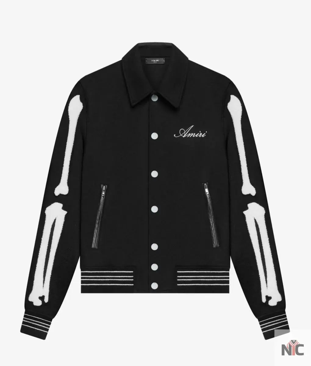 Amiri Bones Letterman Wool Jacket NYC Jackets
