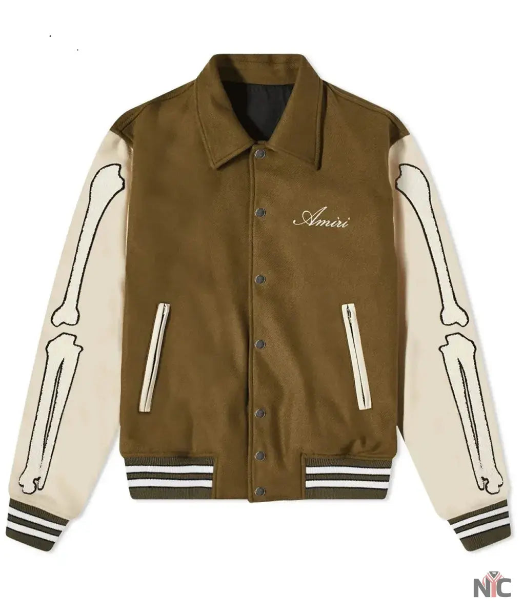 Amiri Bones Letterman Wool Jacket NYC Jackets