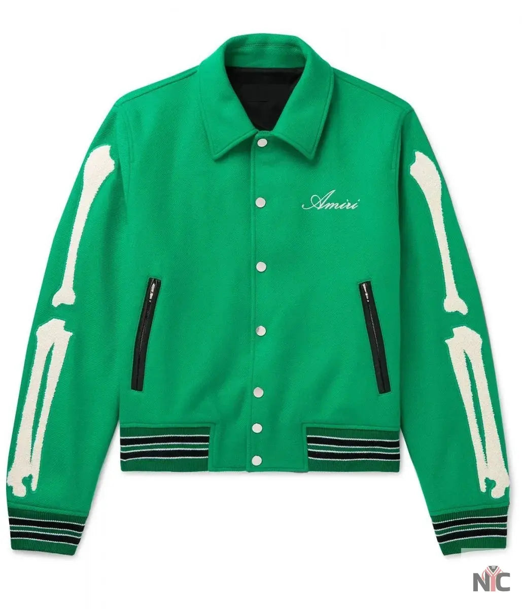 Amiri Bones Letterman Wool Jacket NYC Jackets