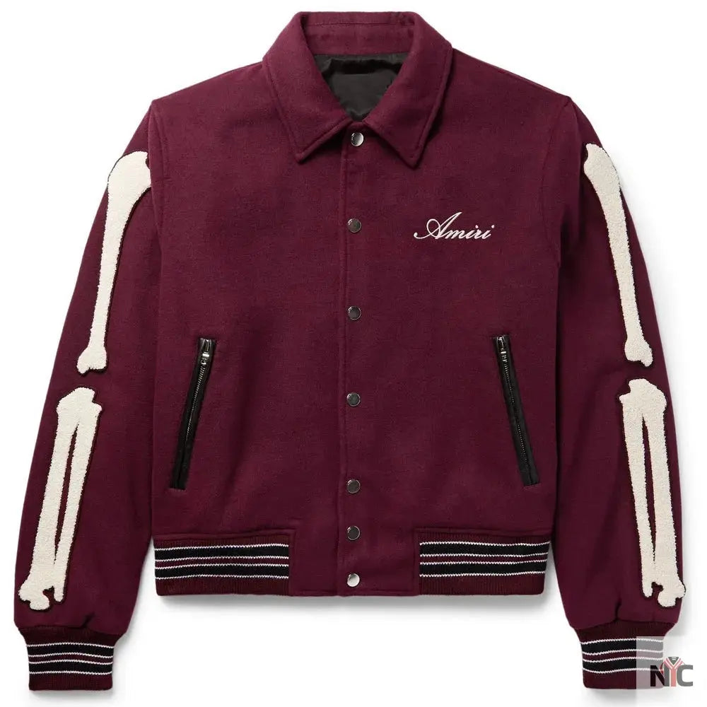 Amiri Bones Letterman Wool Jacket NYC Jackets