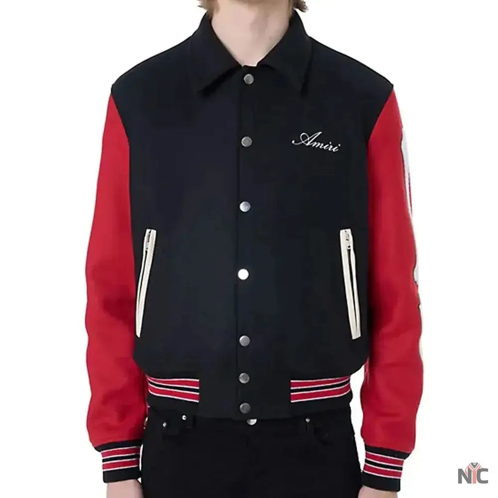 Amiri Bones Letterman Wool Jacket NYC Jackets