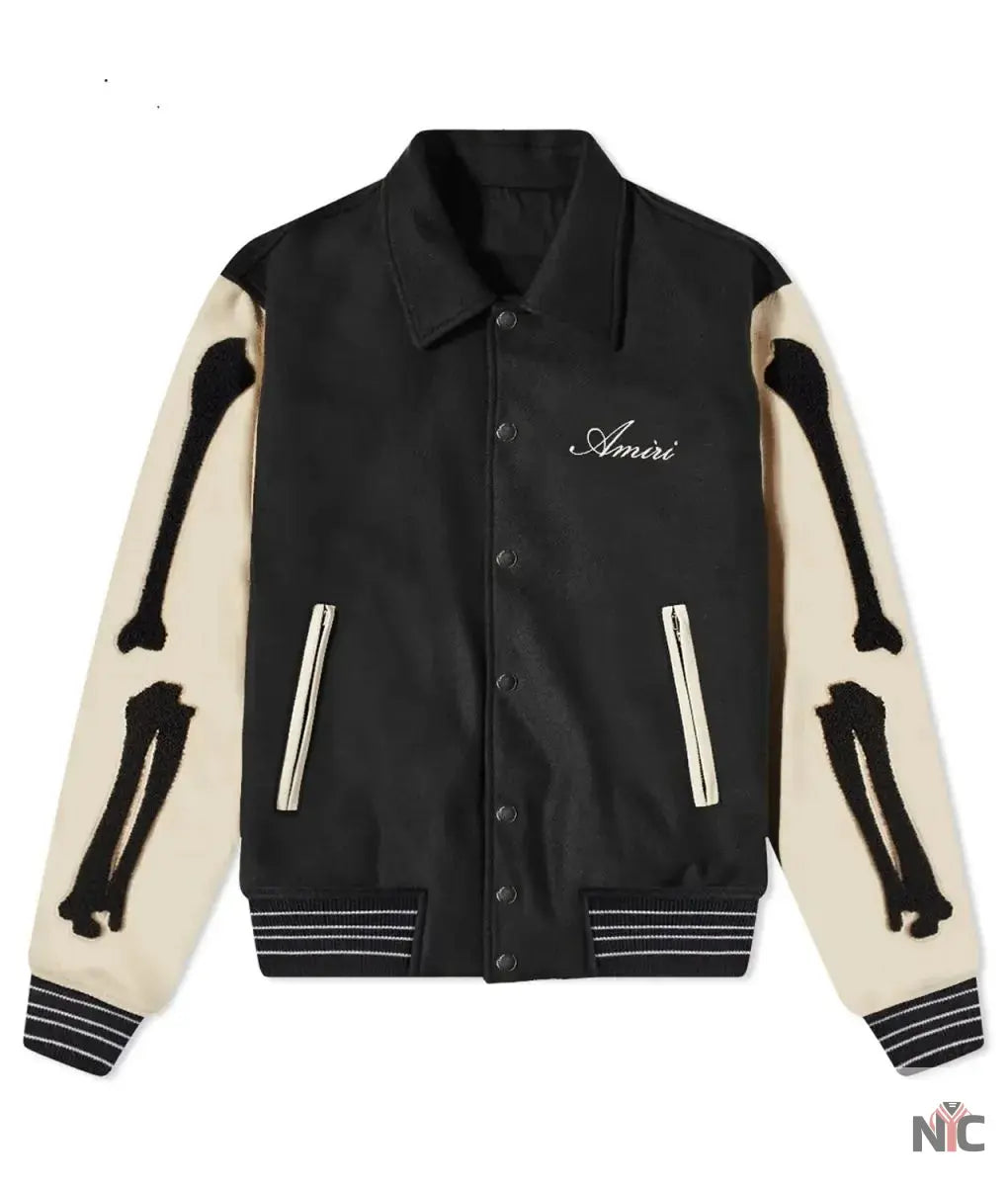 Amiri Bones Letterman Wool Jacket NYC Jackets