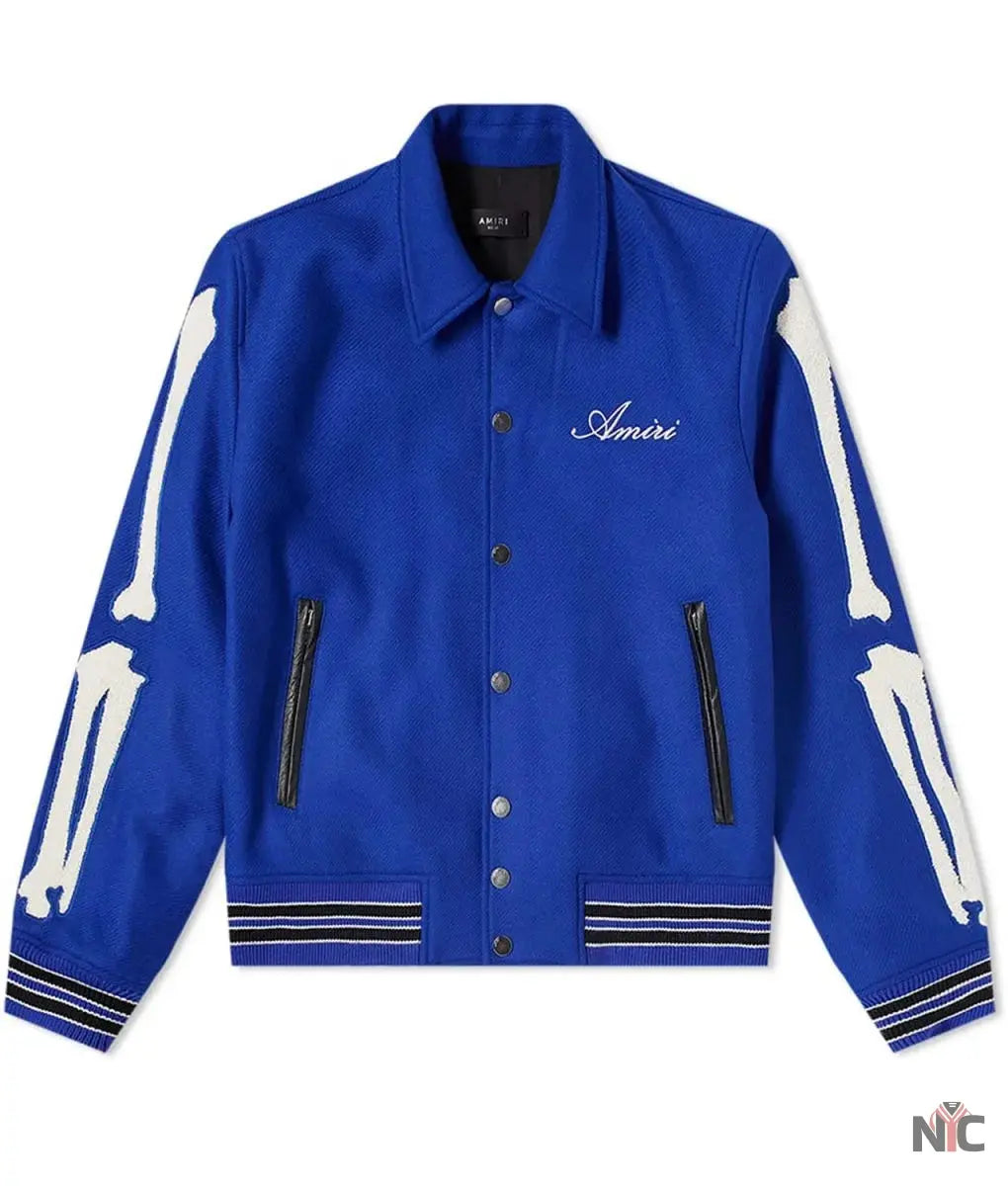 Amiri Bones Letterman Wool Jacket NYC Jackets