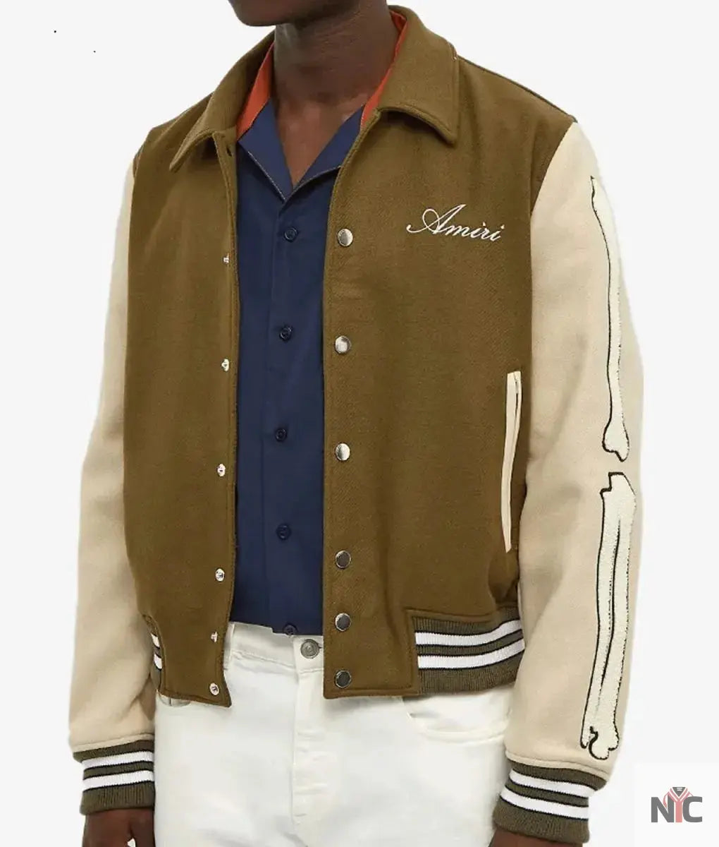 Amiri Bones Letterman Wool Jacket NYC Jackets