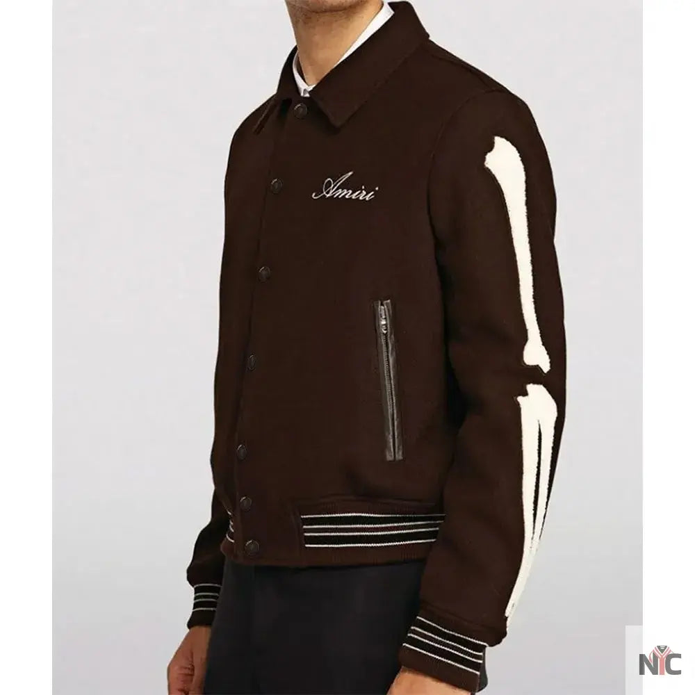 Amiri Bones Letterman Wool Jacket NYC Jackets