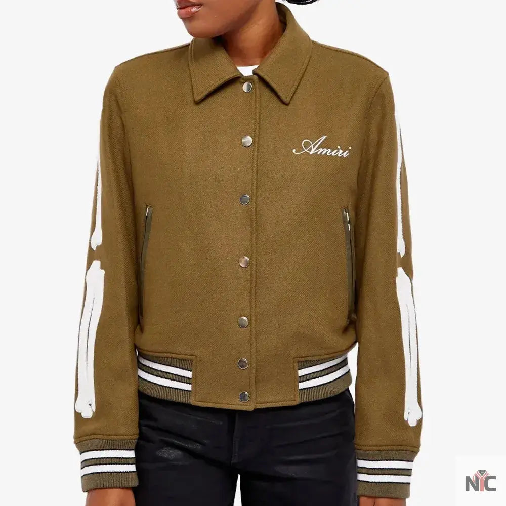 Amiri Bones Letterman Wool Jacket NYC Jackets