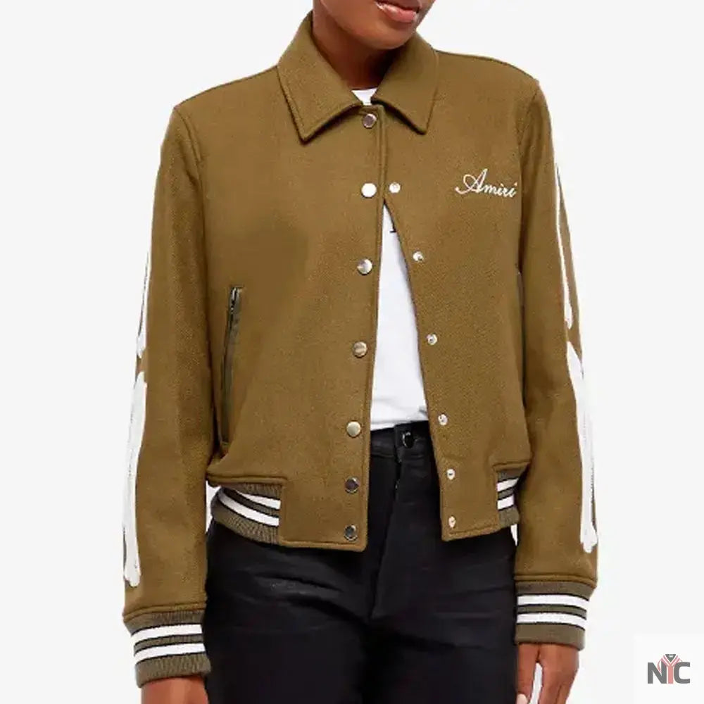 Amiri Bones Letterman Wool Jacket NYC Jackets