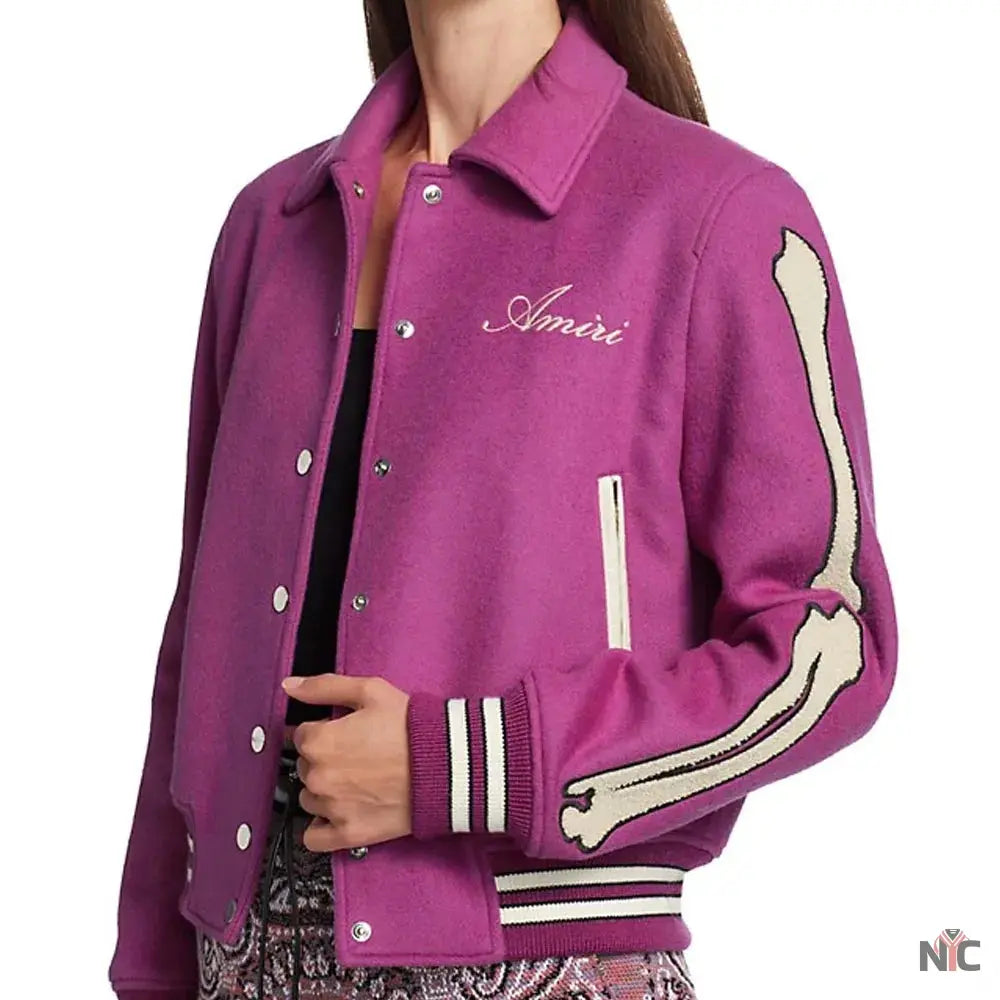 Amiri Bones Letterman Wool Jacket NYC Jackets