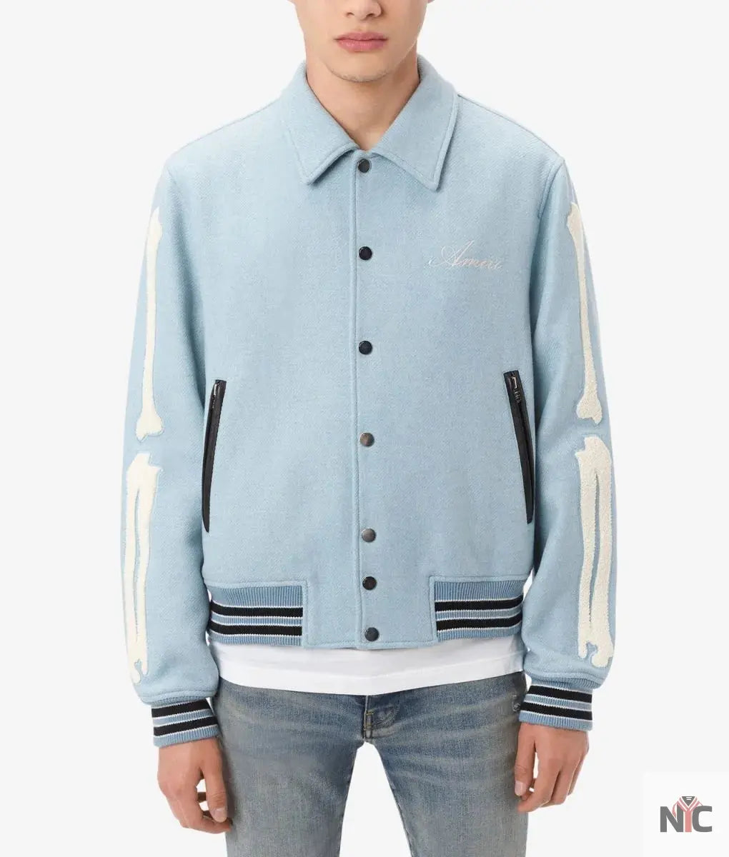 Amiri Bones Letterman Wool Jacket NYC Jackets