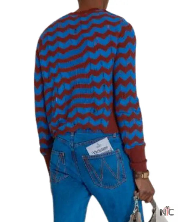 And Just Like That Sarah Jessica Parker Chevron Sweater NYC Jackets