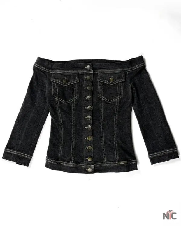 And Just Like That Sarah Jessica Parker Denim Off The Shoulders Top NYC Jackets