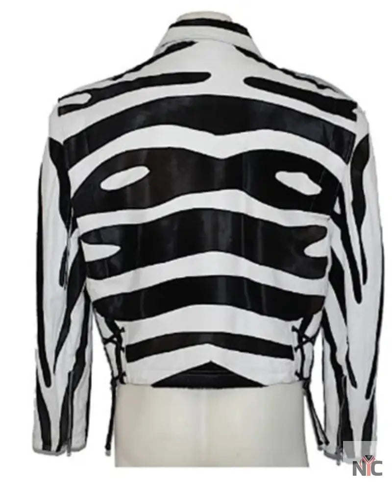 Andrew Dice Clay White And Black Leather Jacket NYC Jackets