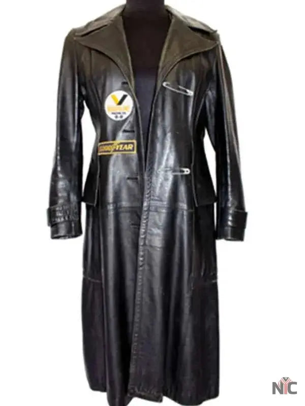 Angelina Jolie Gone in 60 Seconds Black Leather Coat NYC Jackets