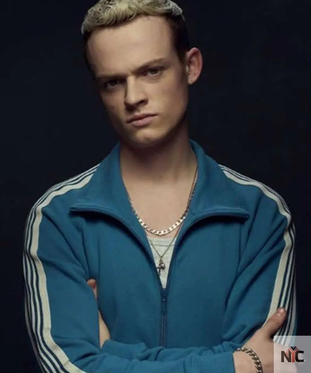 Anson Boon MobLand 2025 Eddie Harrigan Blue Tracksuit NYC Jackets