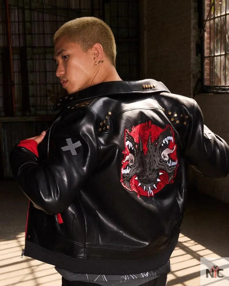 Arcane Season 2 VI Black Leather Jacket NYC Jackets