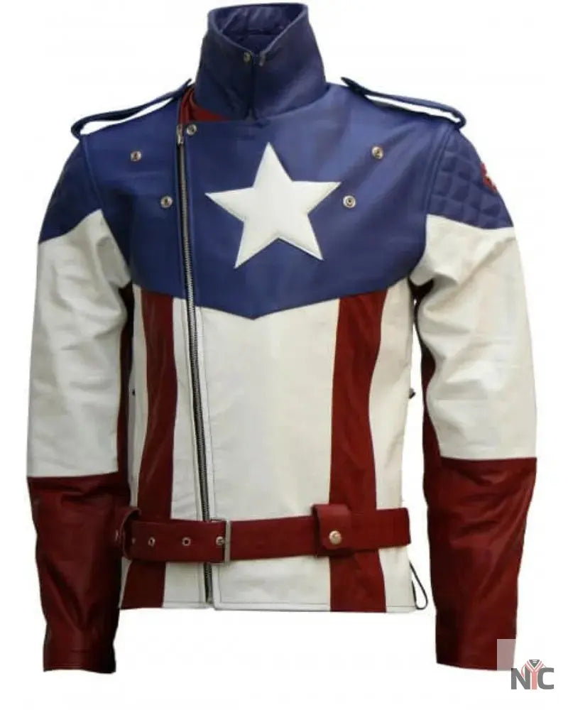 Avenger Hot Version Captain America Leather Jacket NYC Jackets