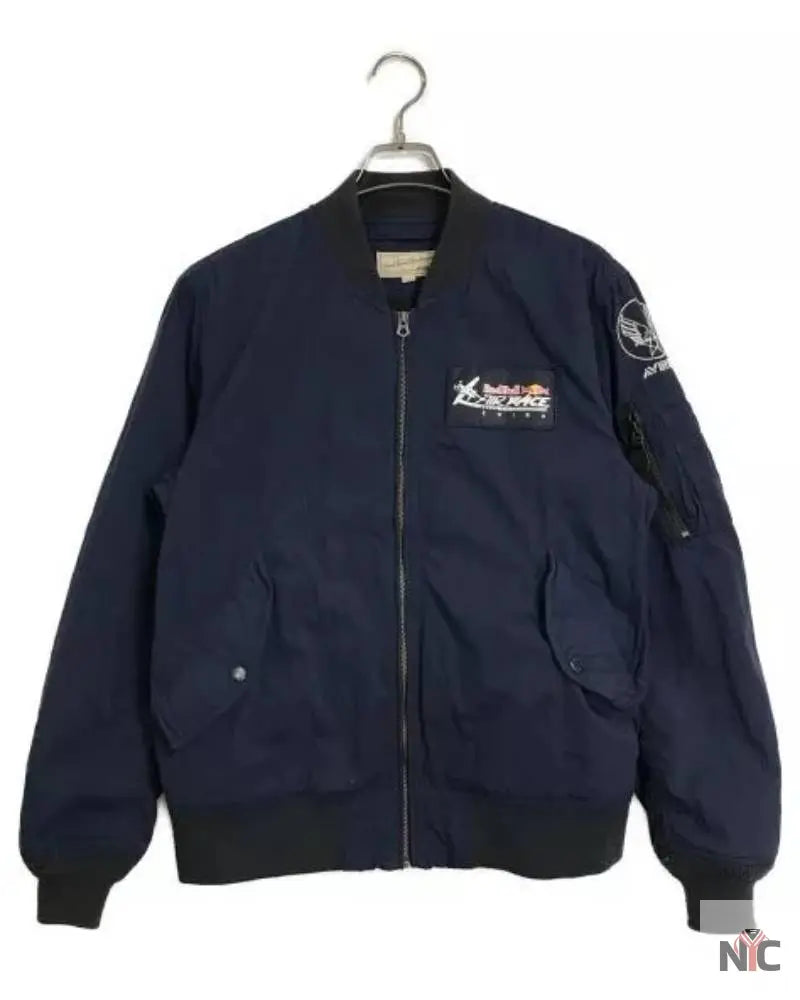 Avirex Custom Ma-1 Red Bull Navy Blue Flight Bomber Jacket NYC Jackets