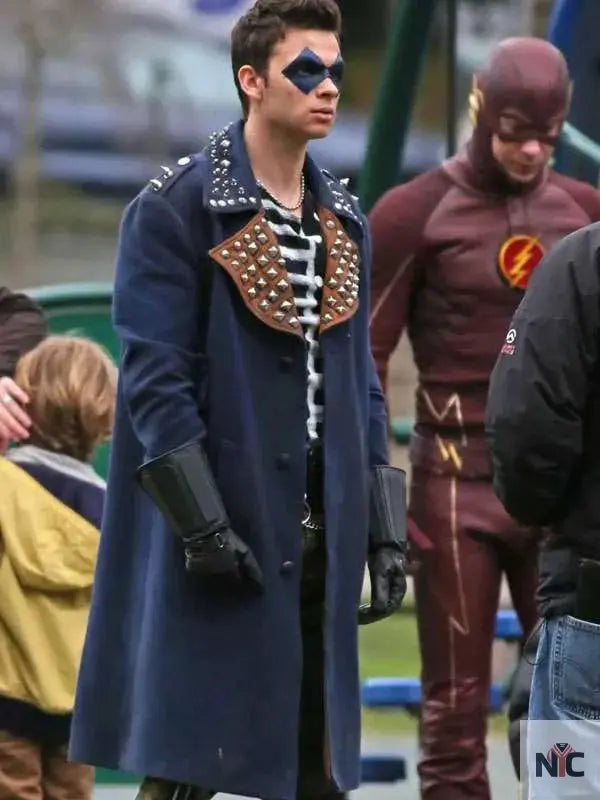 Axel Walker The Flash S04 Blue Coat NYC Jackets