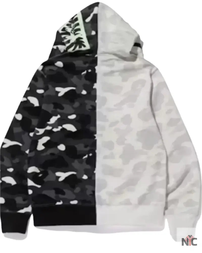 BAPE City Camo Half Shark Full Zip Hoodie NYC Jackets