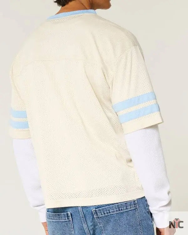 Bachelor in Paradise Justin Glaze Blue and White Jersey NYC Jackets